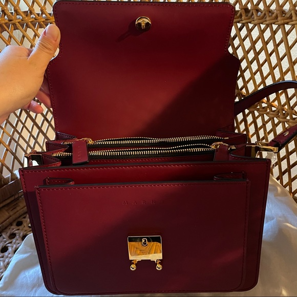 MARNI Leather Medium Trunk Shoulder Bag - Picture 2 of 11